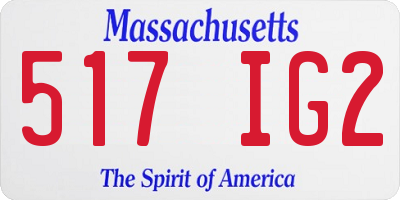 MA license plate 517IG2