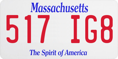 MA license plate 517IG8