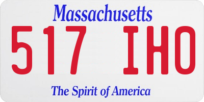 MA license plate 517IH0