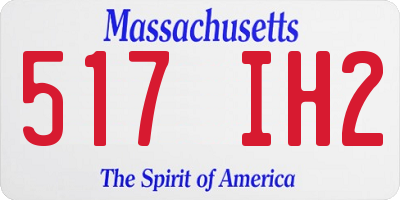 MA license plate 517IH2