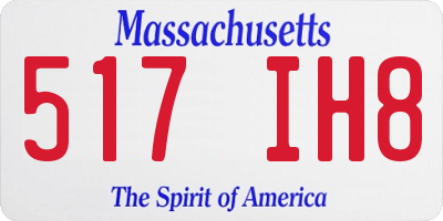 MA license plate 517IH8