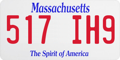 MA license plate 517IH9