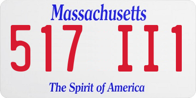 MA license plate 517II1