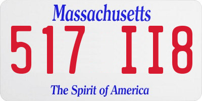 MA license plate 517II8