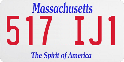 MA license plate 517IJ1