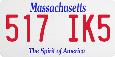 MA license plate 517IK5