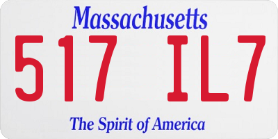 MA license plate 517IL7