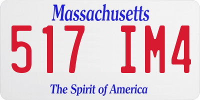 MA license plate 517IM4