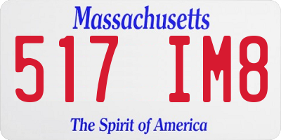 MA license plate 517IM8