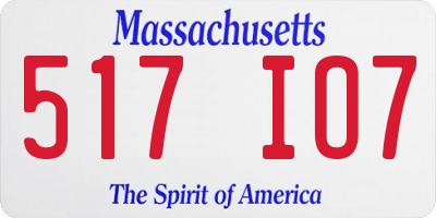 MA license plate 517IO7