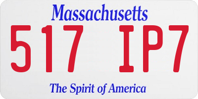 MA license plate 517IP7