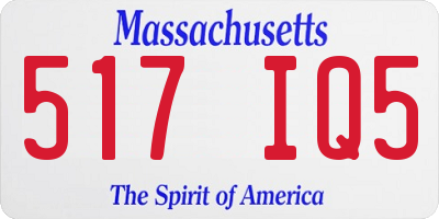 MA license plate 517IQ5