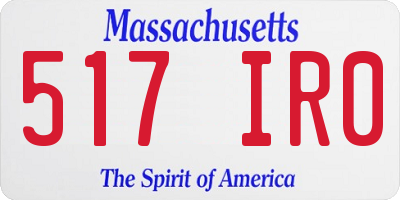 MA license plate 517IR0