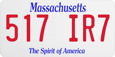 MA license plate 517IR7