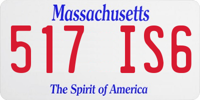 MA license plate 517IS6