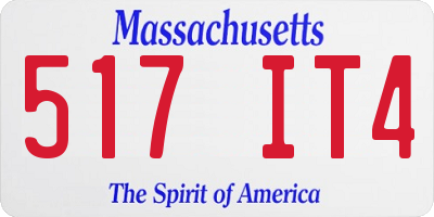 MA license plate 517IT4