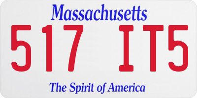 MA license plate 517IT5