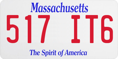 MA license plate 517IT6