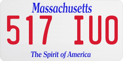 MA license plate 517IU0