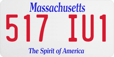 MA license plate 517IU1