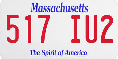 MA license plate 517IU2