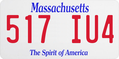 MA license plate 517IU4