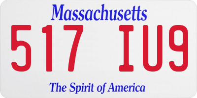 MA license plate 517IU9