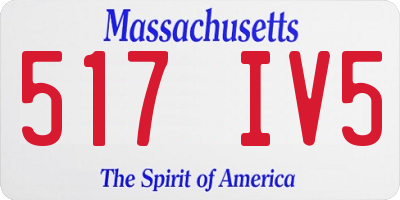 MA license plate 517IV5