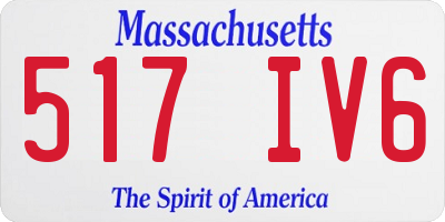 MA license plate 517IV6