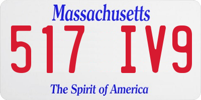 MA license plate 517IV9