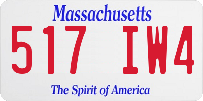 MA license plate 517IW4