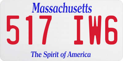 MA license plate 517IW6