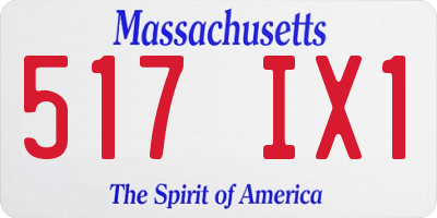 MA license plate 517IX1