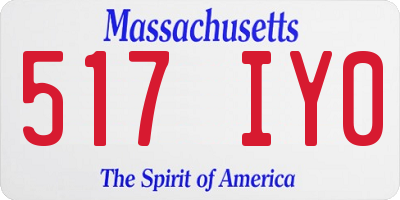 MA license plate 517IY0