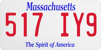 MA license plate 517IY9