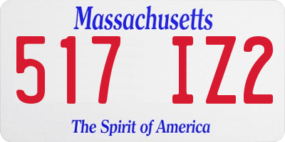 MA license plate 517IZ2
