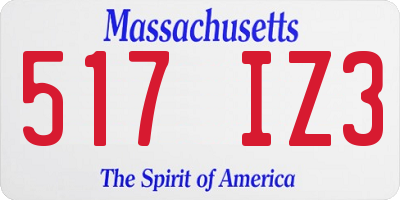 MA license plate 517IZ3
