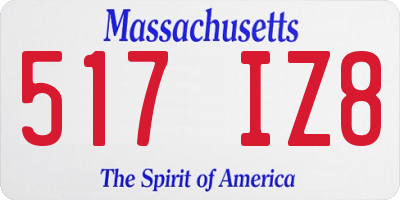 MA license plate 517IZ8