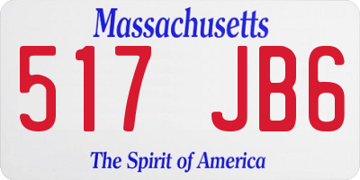 MA license plate 517JB6