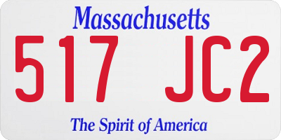 MA license plate 517JC2