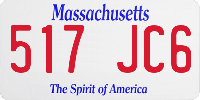 MA license plate 517JC6