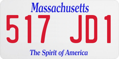 MA license plate 517JD1