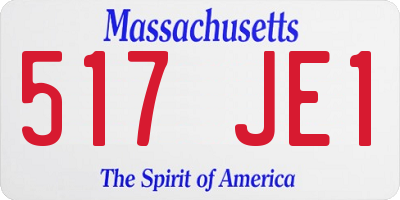 MA license plate 517JE1
