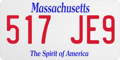 MA license plate 517JE9