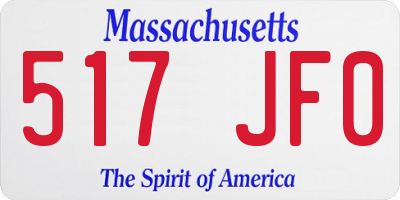 MA license plate 517JF0