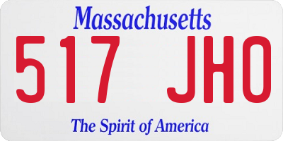 MA license plate 517JH0