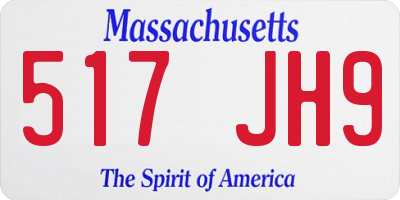 MA license plate 517JH9