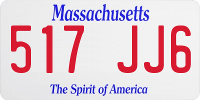 MA license plate 517JJ6