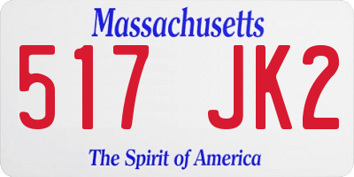 MA license plate 517JK2
