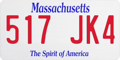 MA license plate 517JK4
